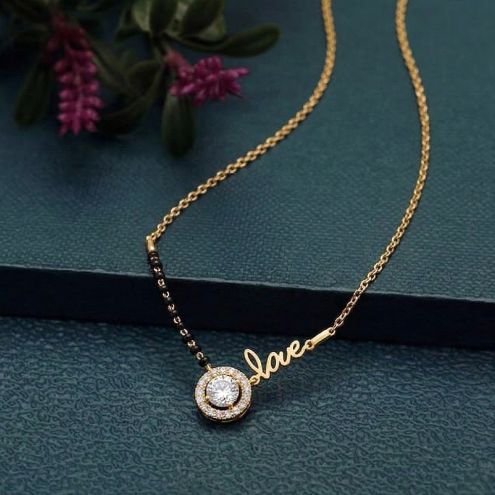 Gold & Diamond Designer Modern Mangalsutra For Women KRC50171