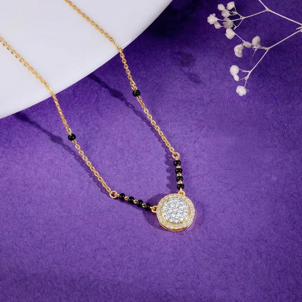 Gold & Diamond Modern Beaded Mangalsutra For Women KRC50183