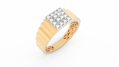 18K Gold & Diamond Ring For Men KRC60123