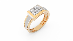 18K Gold & Diamond Ring For Men KRC60124