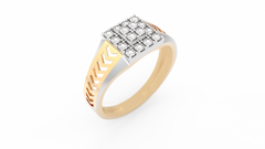 18K Gold & Diamond Ring For Men KRC60127