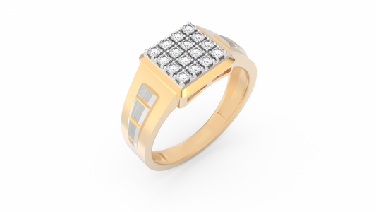 18K Gold & Diamond Ring for Men KRC60129