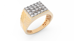 18K Gold & Diamond Ring For Men KRC60139