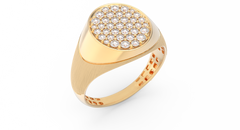 18K Gold & Diamond Ring For Men KRC60140