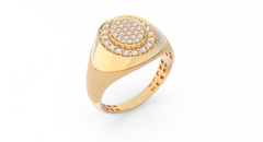 18K Gold & Diamond Ring For Men KRC60142