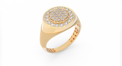 18K Gold & Diamond Ring For Men KRC60144