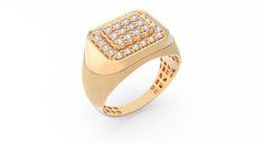 18K Gold & Diamond Ring For Men KRC60145