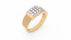 18K Gold & Diamond Ring For Men KRC60312