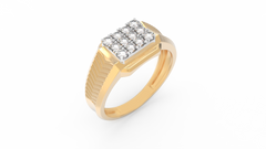 18K Gold & Diamond Ring For Men KRC60314