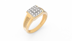 18K Gold & Diamond Ring For Men KRC60322