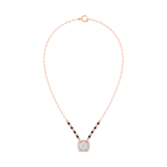 18K Gold & Diamond Beaded Mangalsutra For Women KRE90029