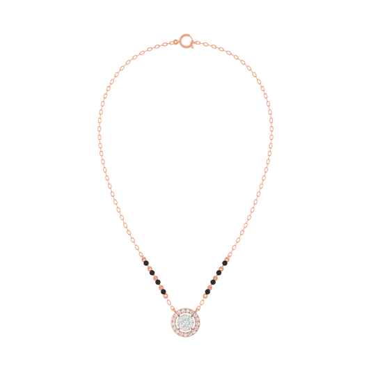 18K Gold & Diamond Beaded Mangalsutra For Women KRE90039