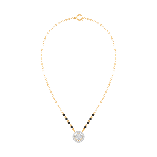 18K Gold & Diamond Beaded Mangalsutra For Women KRE90082