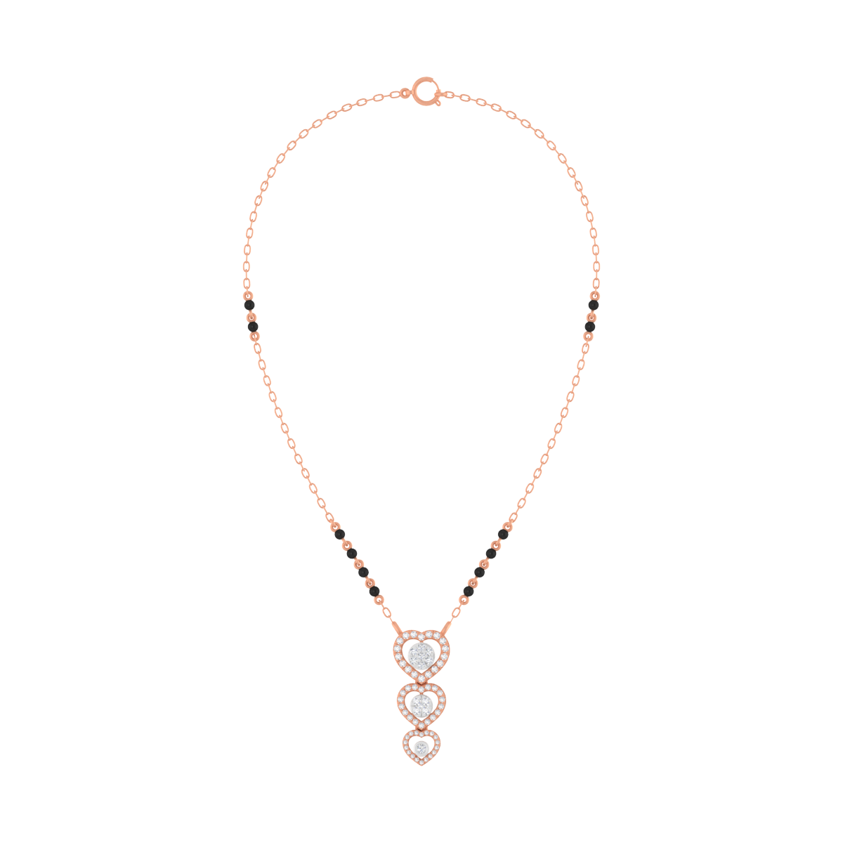 Gold & Diamond Heart Mangalsutra For Women KRC50198