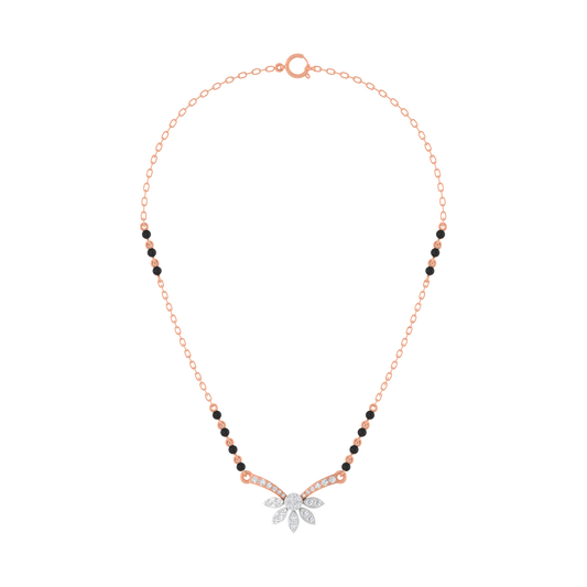 18K Gold & Diamond Beaded Mangalsutra For Women KRE90089