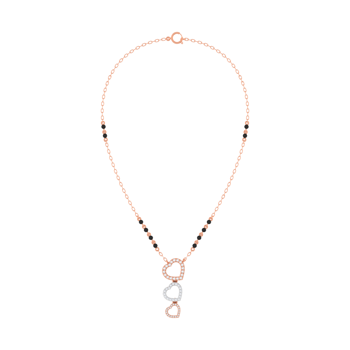 Gold & Diamond Heart Mangalsutra For Women KRC50184