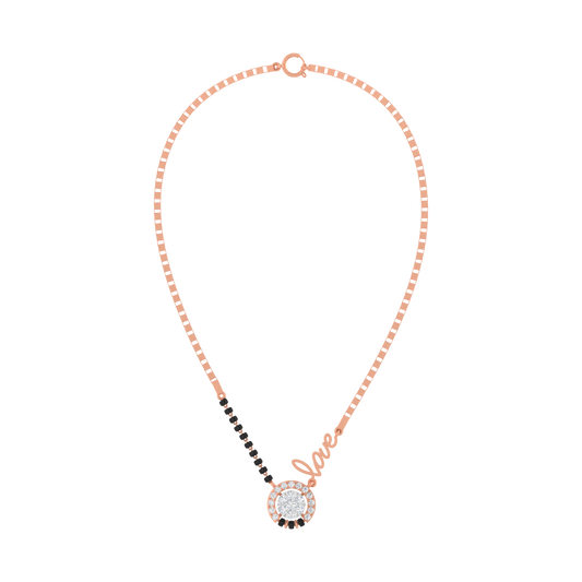 18K Gold & Diamond Beaded Mangalsutra For Women KRE90092