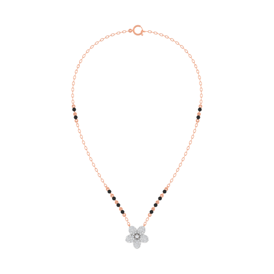 18K Gold & Diamond Beaded Mangalsutra For Women KRE90103