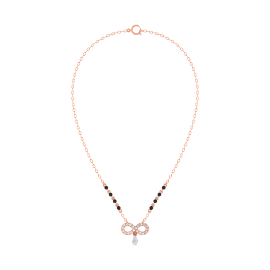 18K Gold & Diamond Beaded Mangalsutra For Women KRE90104