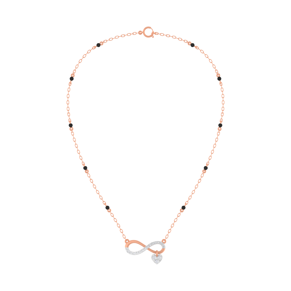 Gold & Diamond Infinity Design Mangalsutra For Women KRC50106