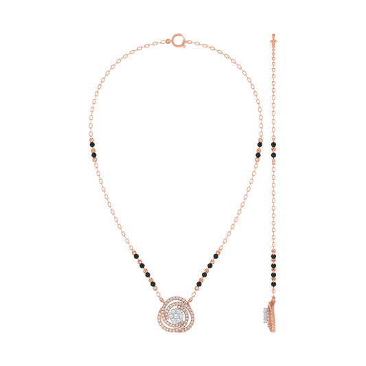 18K Gold & Diamond Beaded Mangalsutra For Women KRE90116