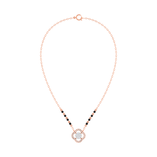 18K Gold & Diamond Beaded Mangalsutra For Women KRE90117