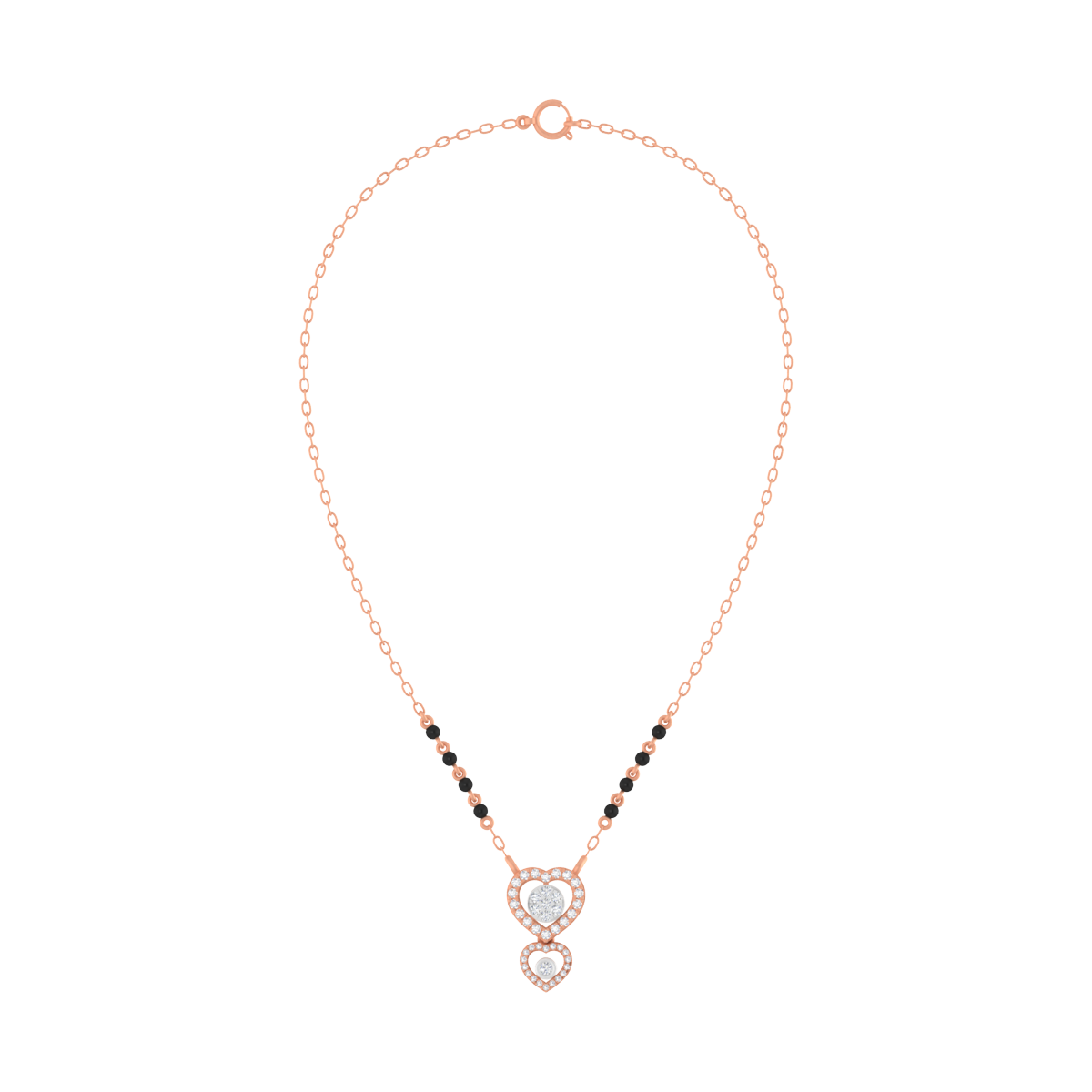 Gold & Diamond Heart Mangalsutra For Women KRC50126