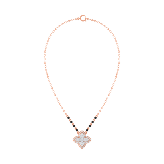 18K Gold & Diamond Beaded Mangalsutra For Women KRE90176