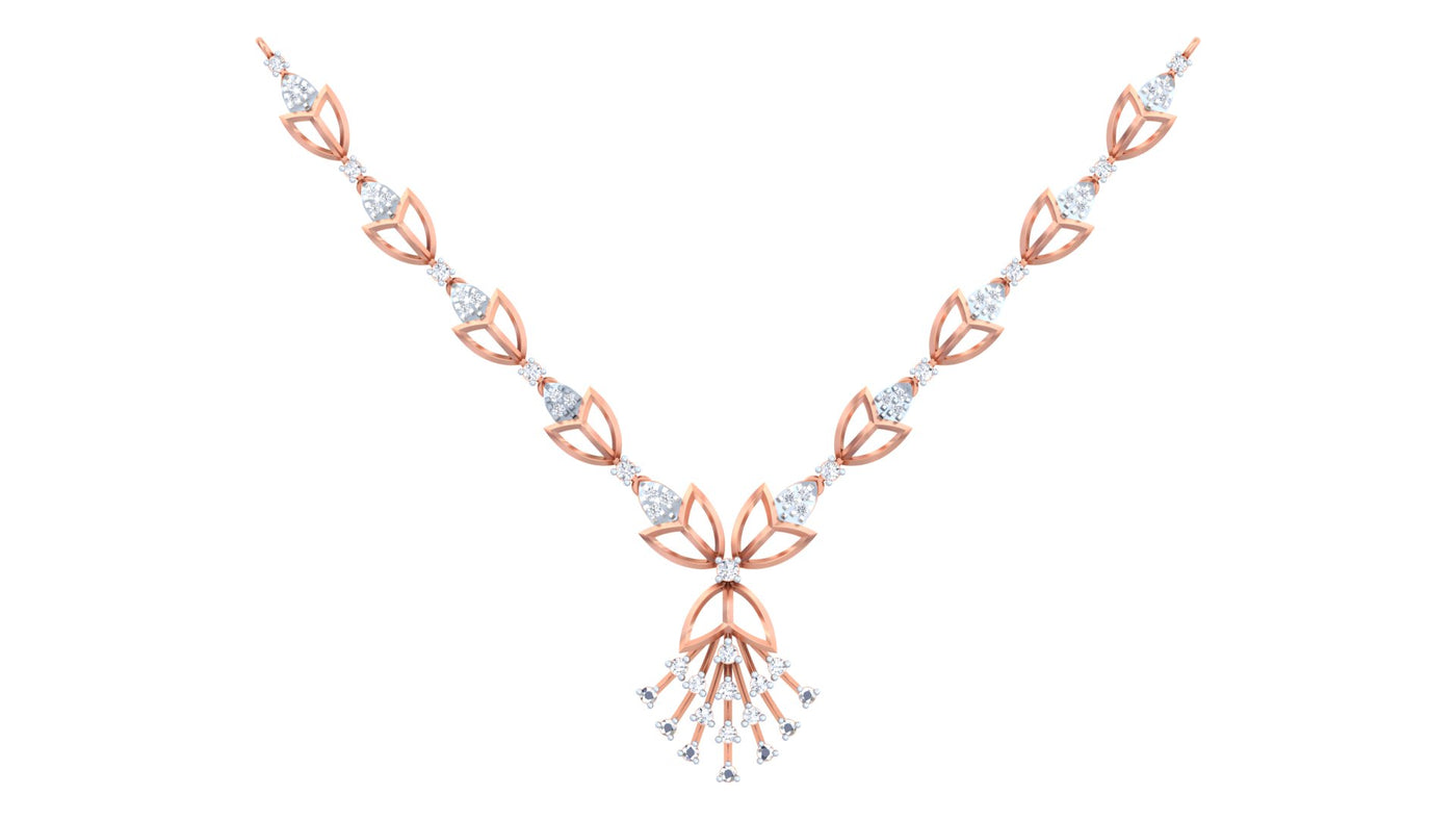 Gold & Diamond Dailywear Necklace Set KRC60057