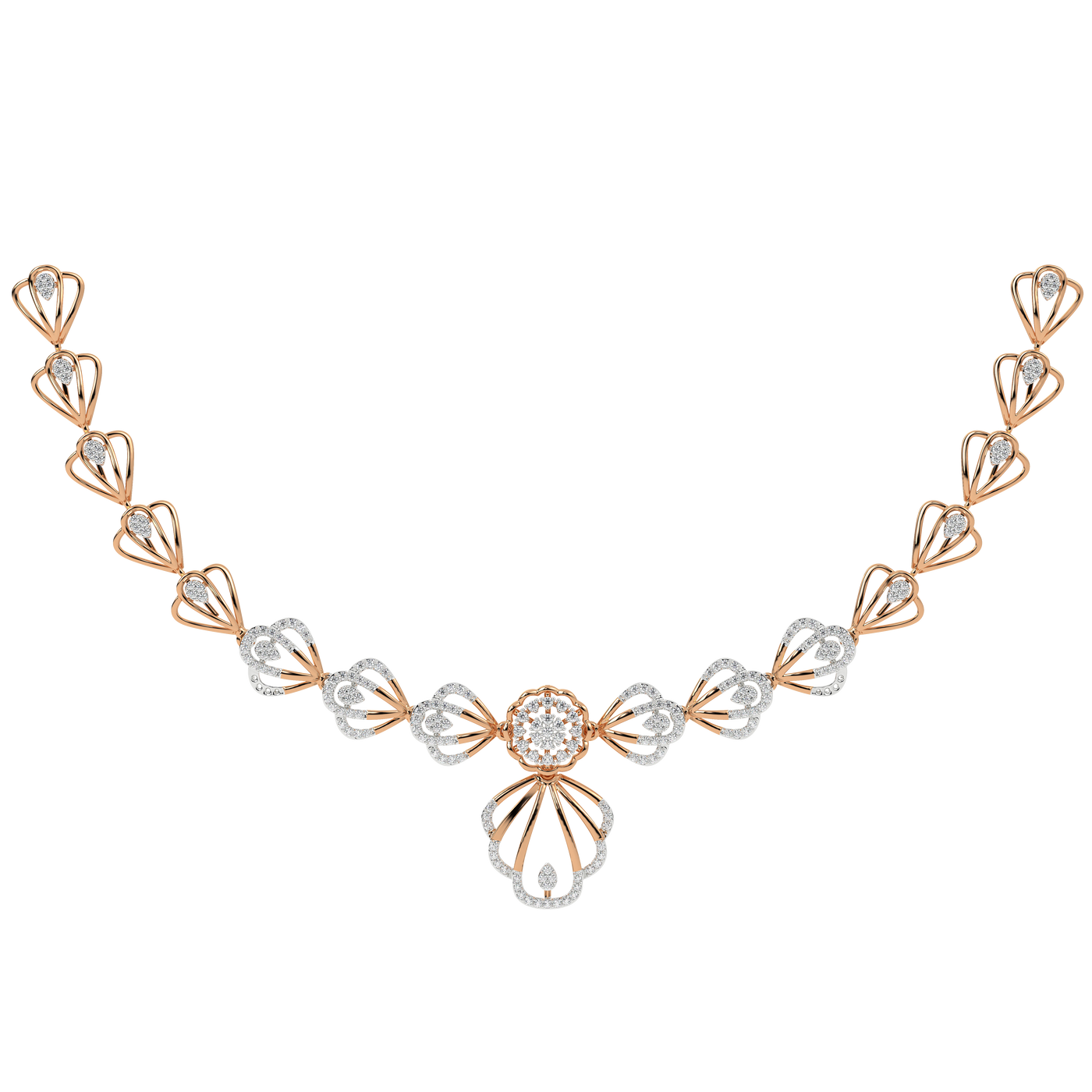 14K Gold & Diamond Dailywear Necklace Set KRH44033N