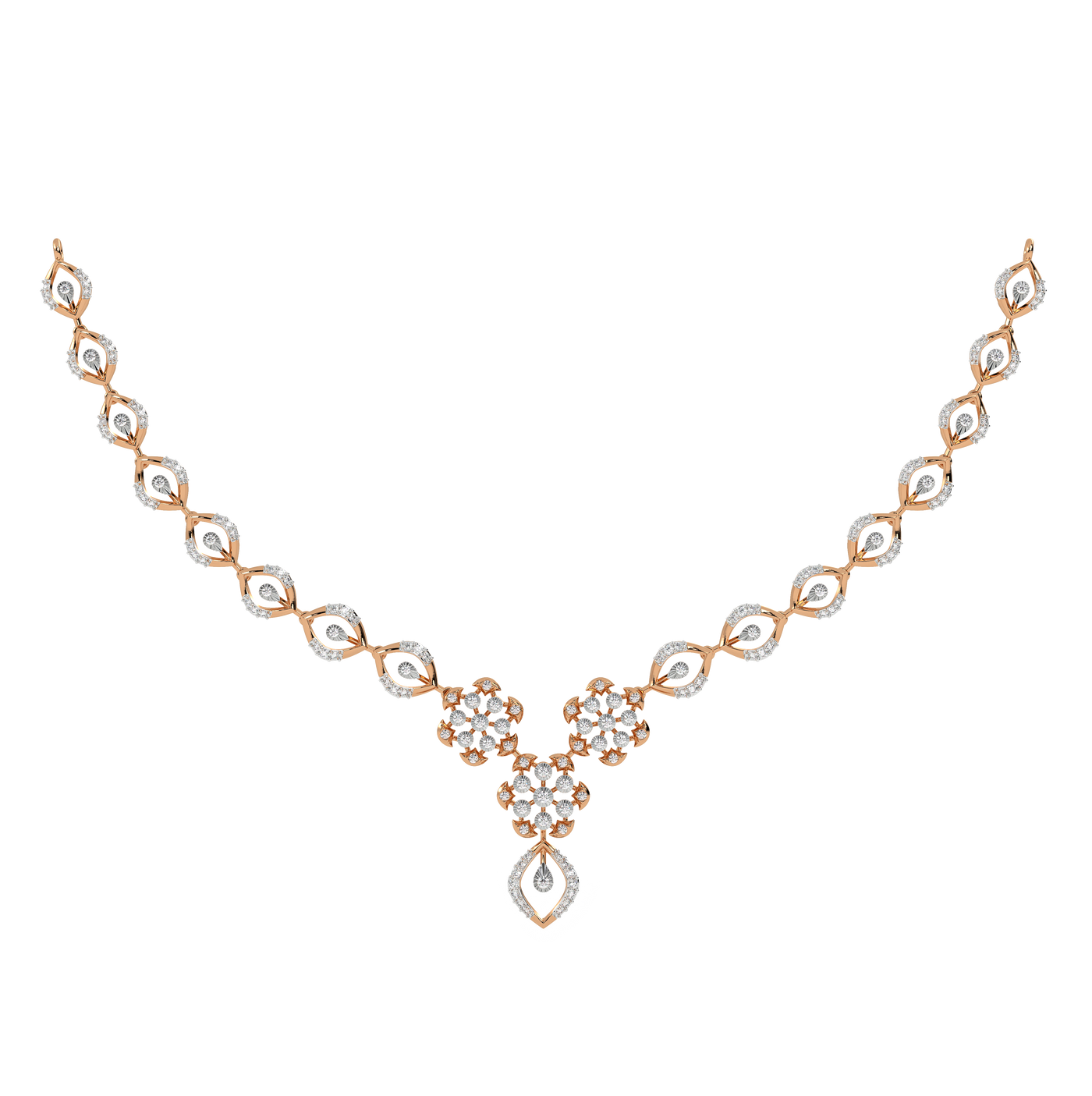 14K Gold & Diamond Dailywear Necklace Set KRH44034N