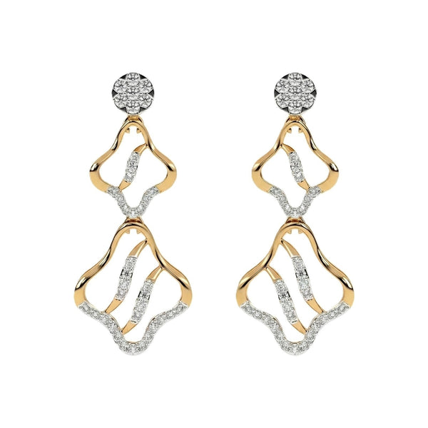 Gold & Diamond Dangler Women Earring KRC60067E