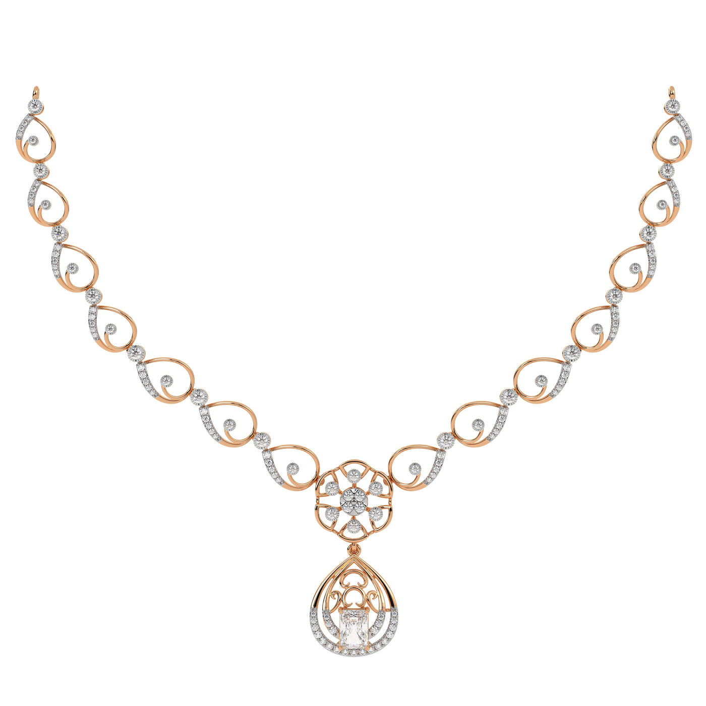 14K Gold & Diamond Dailywear Necklace Set KRH44047N