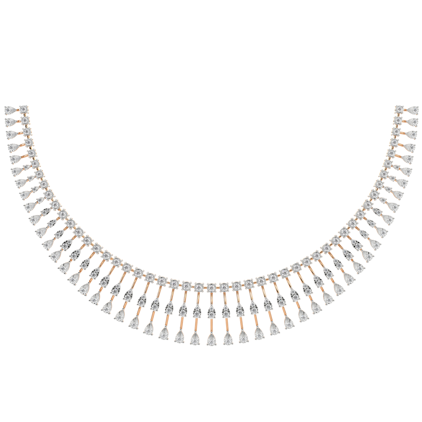 Gold & Diamond Choker Necklace Set KRC60139
