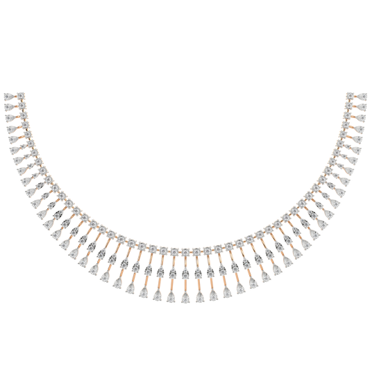 14K Gold & Diamond Choker Necklace Set KRH44050N