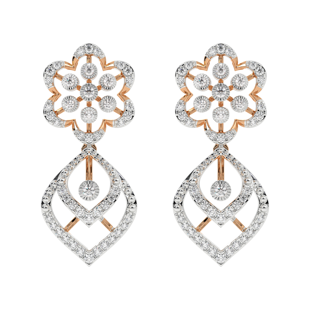 14K Gold & Diamond Women Earring KRH44124E