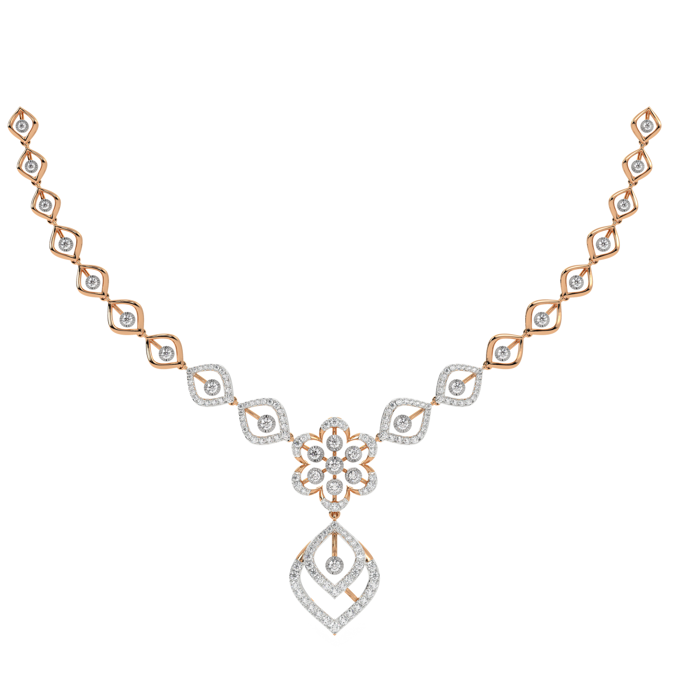 Gold & Diamond Necklace Set KRC60140