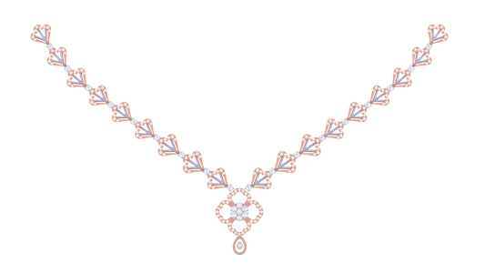14K Gold & Diamond Necklace Set KRI44001N