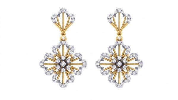 Gold & Diamond Women Dangler Earring KRC60135E