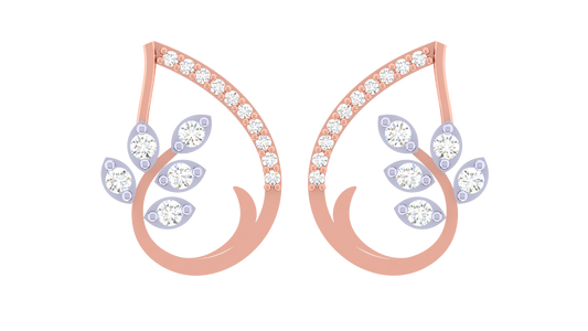 14K Gold & Diamond Women Stud Earring KRI44003E