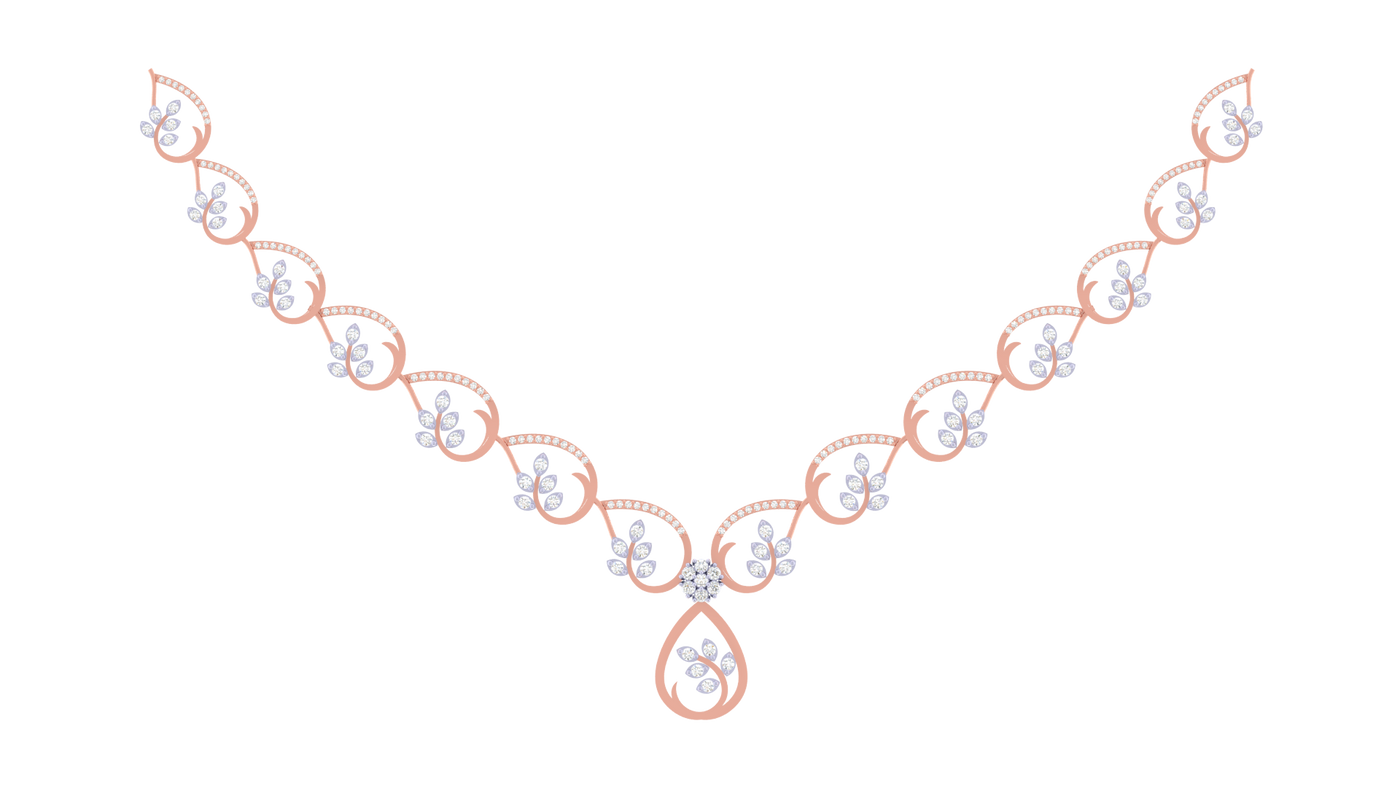 14K Gold & Diamond Lightweight Necklace Set KRI44003N