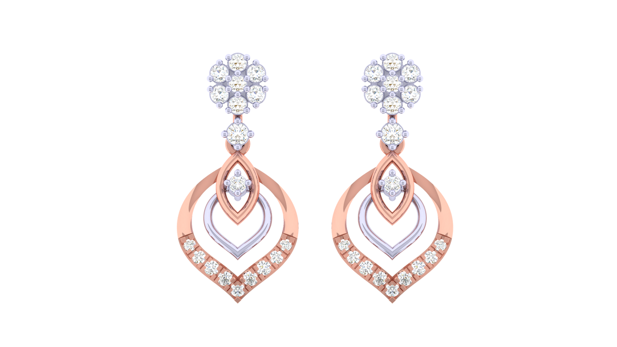 14K Gold & Diamond Women Earring KRI44005E