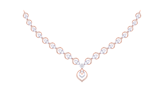 14K Gold & Diamond Lightweight Necklace Set KRI44005N
