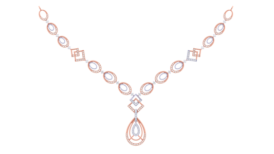 14K Gold & Diamond Necklace Set KRI44007N