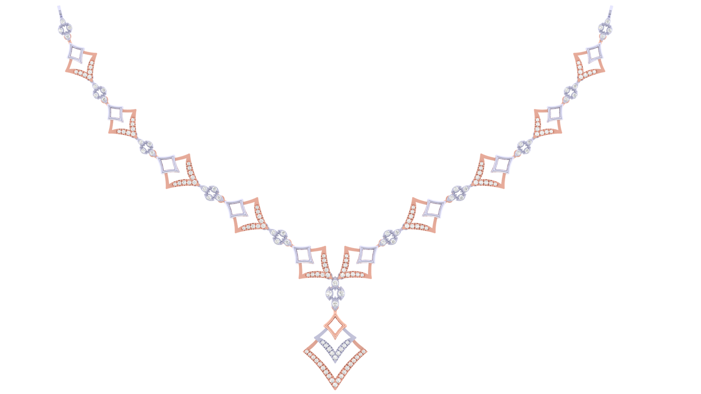 Gold & Diamond Dailywear Necklace Set KRC60088