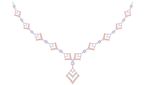 Gold & Diamond Dailywear Necklace Set KRC60088