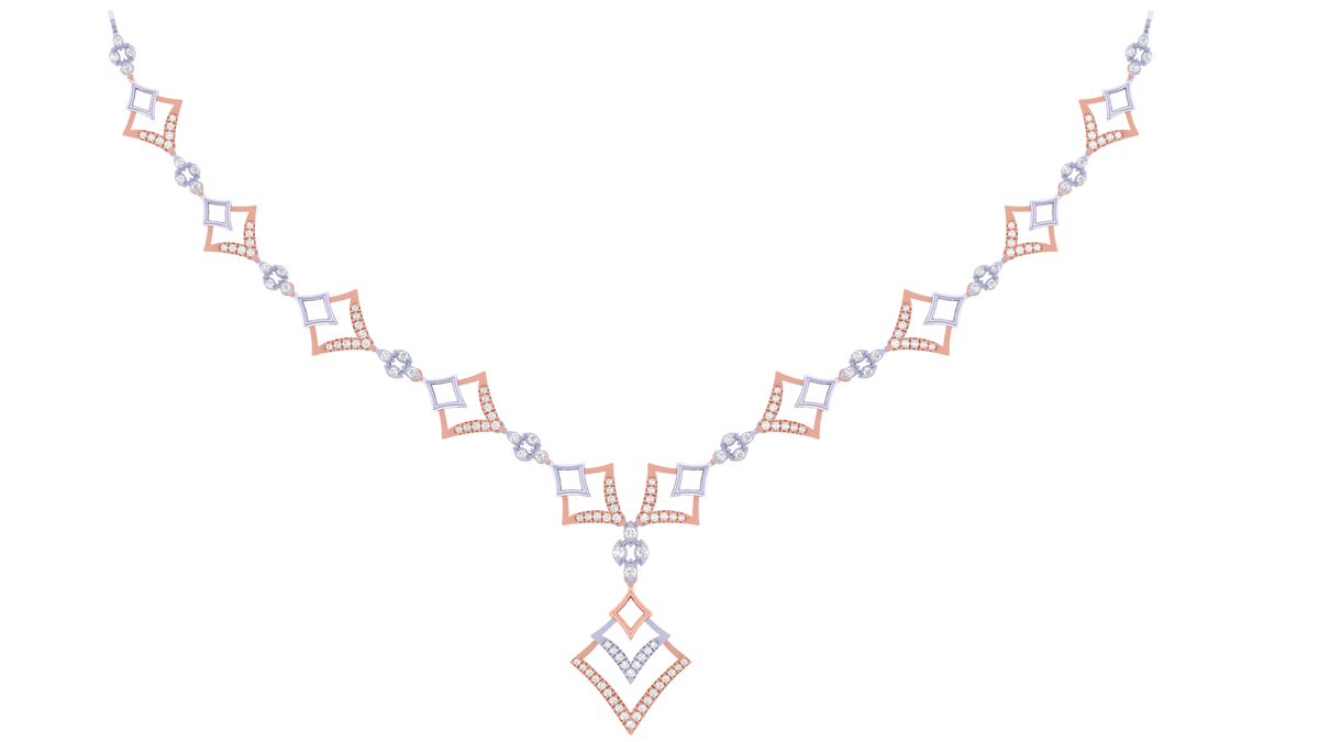 14K Gold & Diamond Necklace Set KRI44008N