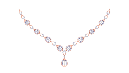 14K Gold & Diamond Lightweight Necklace Set KRI44011N