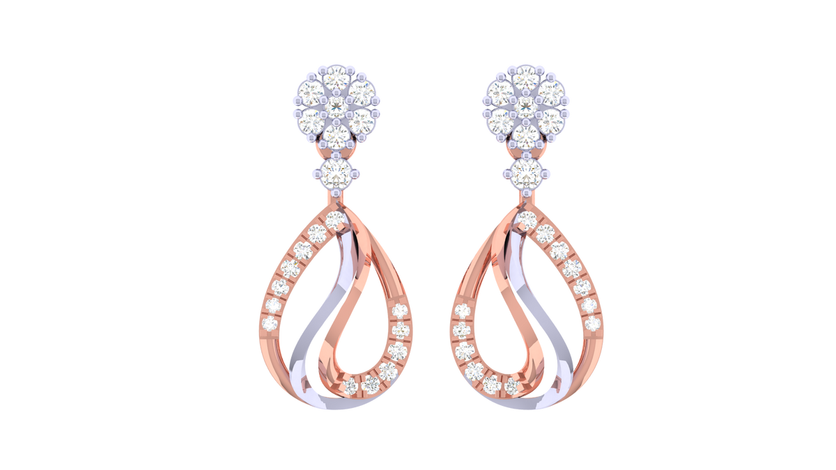 14K Gold & Diamond Women Earring KRI44012E