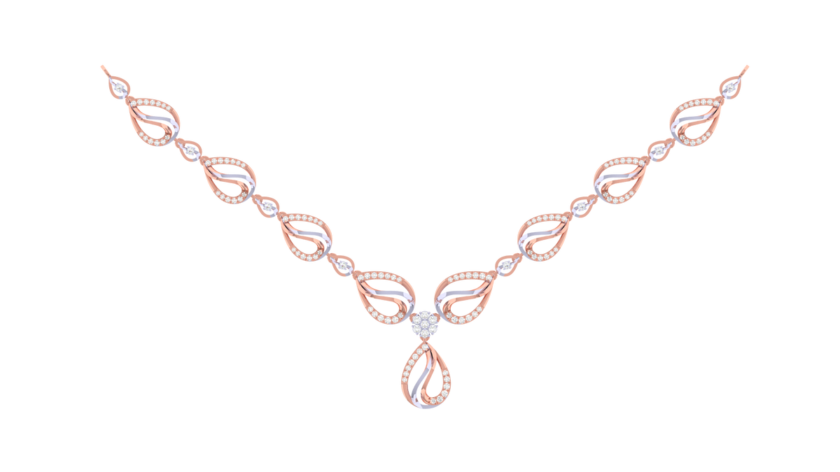 14K Gold & Diamond Necklace Set KRI44012N